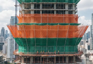 Building site safety net in Eluru