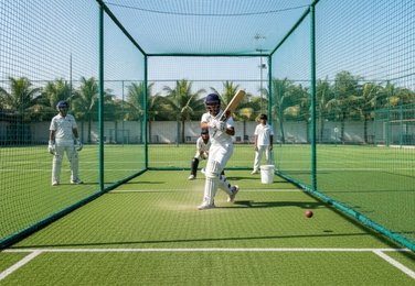 Cricket practice nets in Guntur