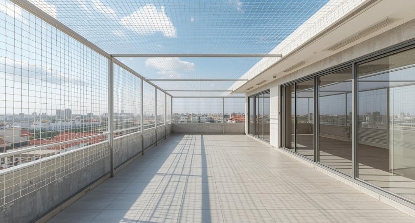 Terrace Top Safety Nets Installation in Vijayawada